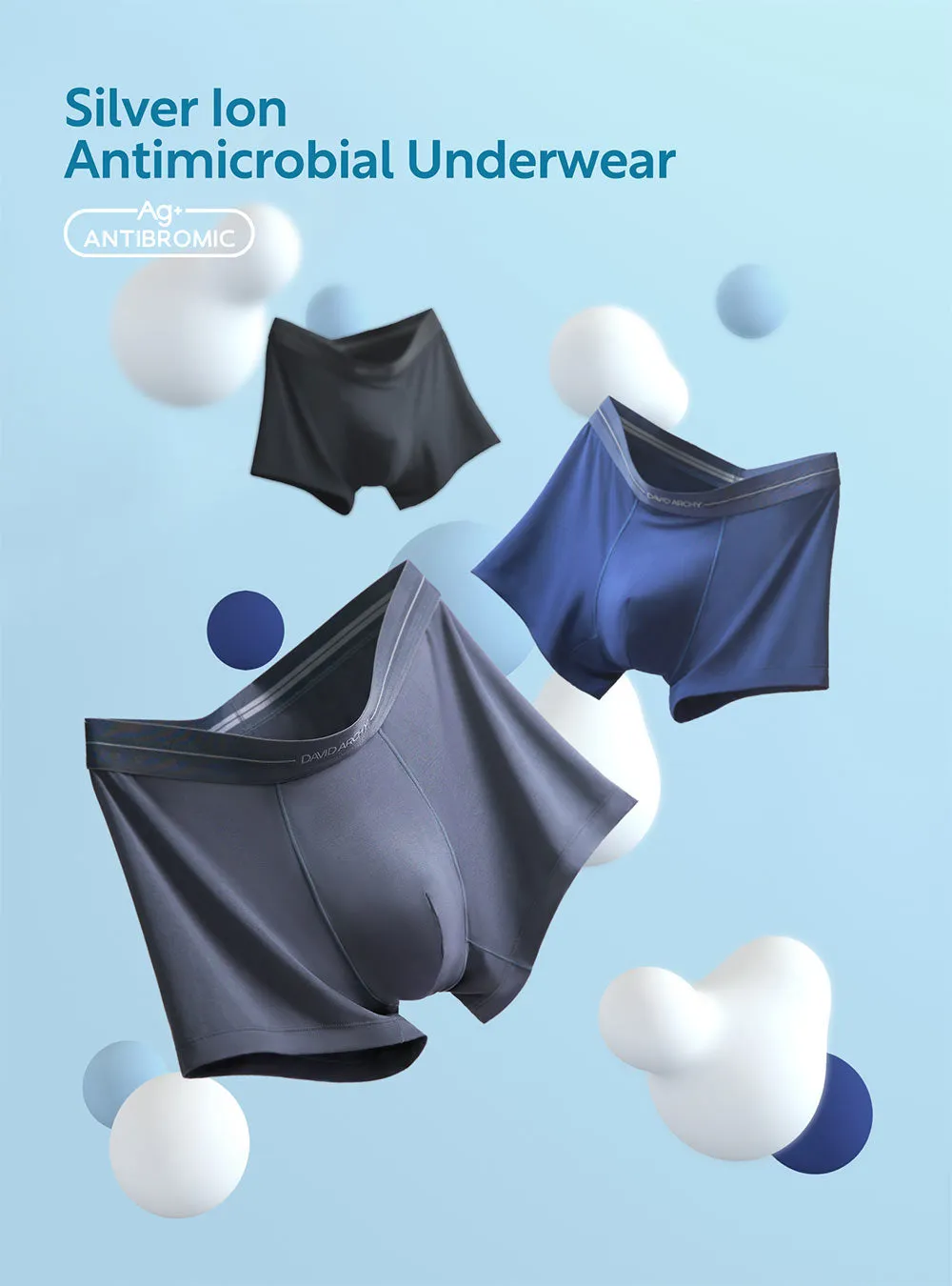 3 Packs Micro Modal Antibacterial Cool Trunks Pouch Support