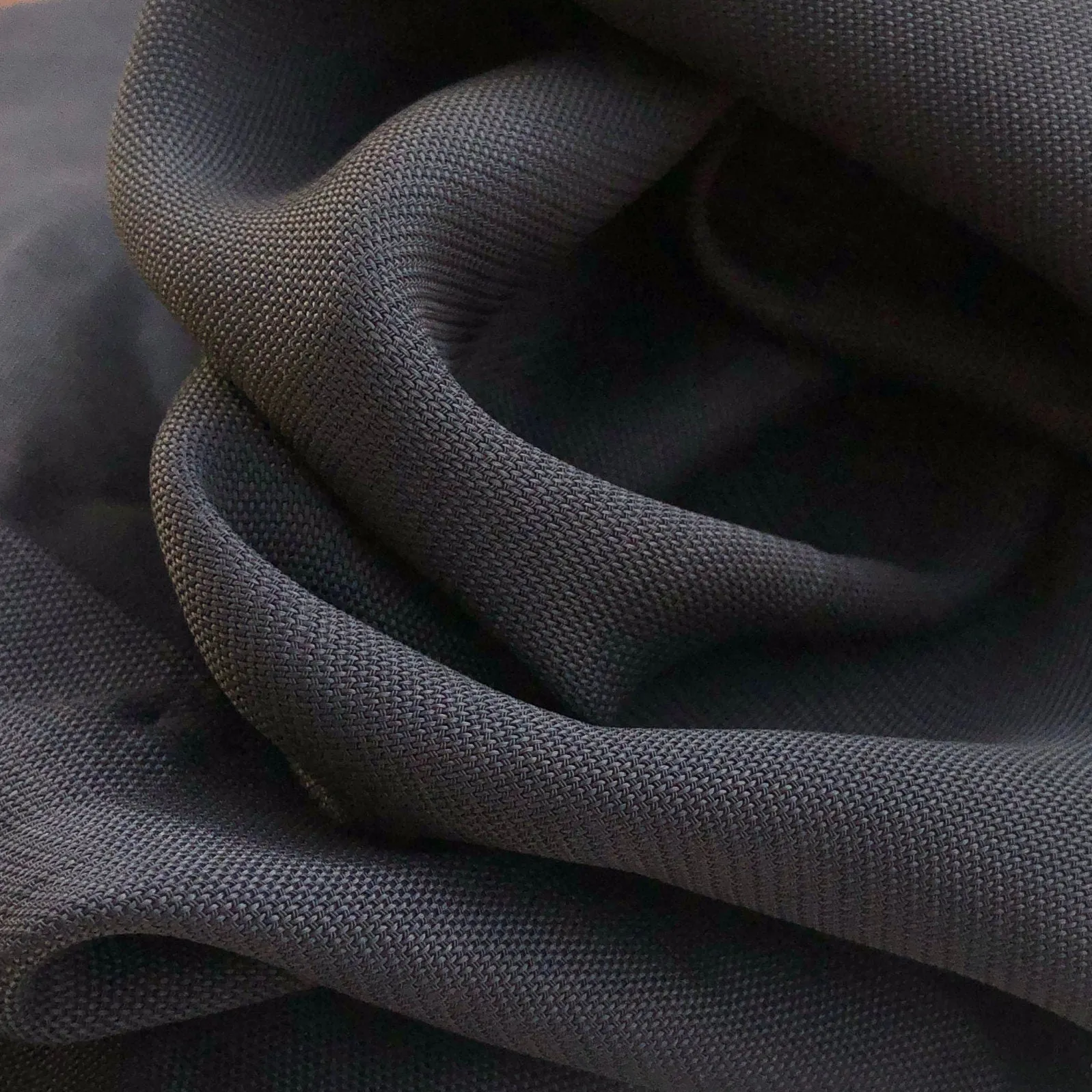 56" 100% Rayon Georgette Solid Black Medium Weight Woven Fabric By the Yard