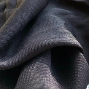 56" 100% Rayon Georgette Solid Black Medium Weight Woven Fabric By the Yard