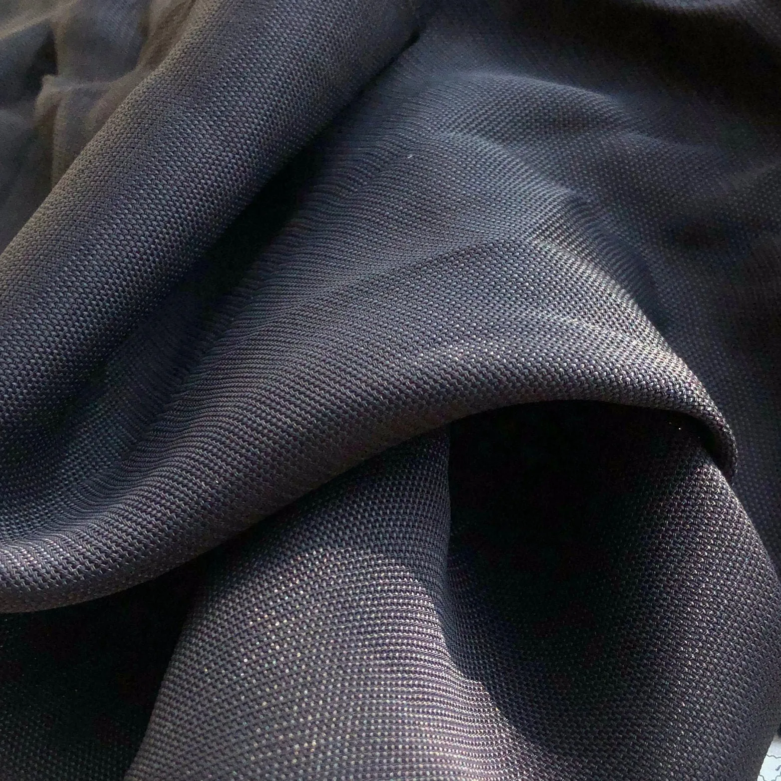 56" 100% Rayon Georgette Solid Black Medium Weight Woven Fabric By the Yard