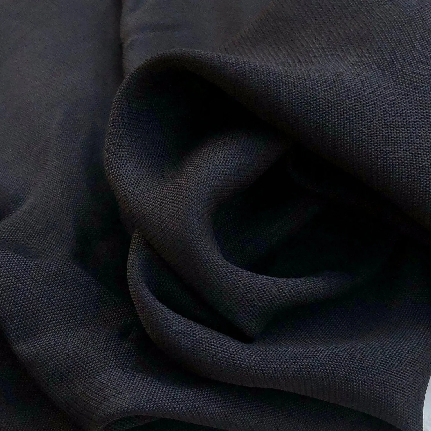 56" 100% Rayon Georgette Solid Black Medium Weight Woven Fabric By the Yard