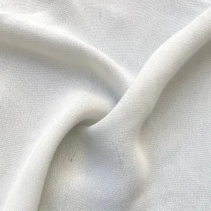58" 100% Tencel Lyocell Georgette Solid White Light Woven Fabric By the Yard