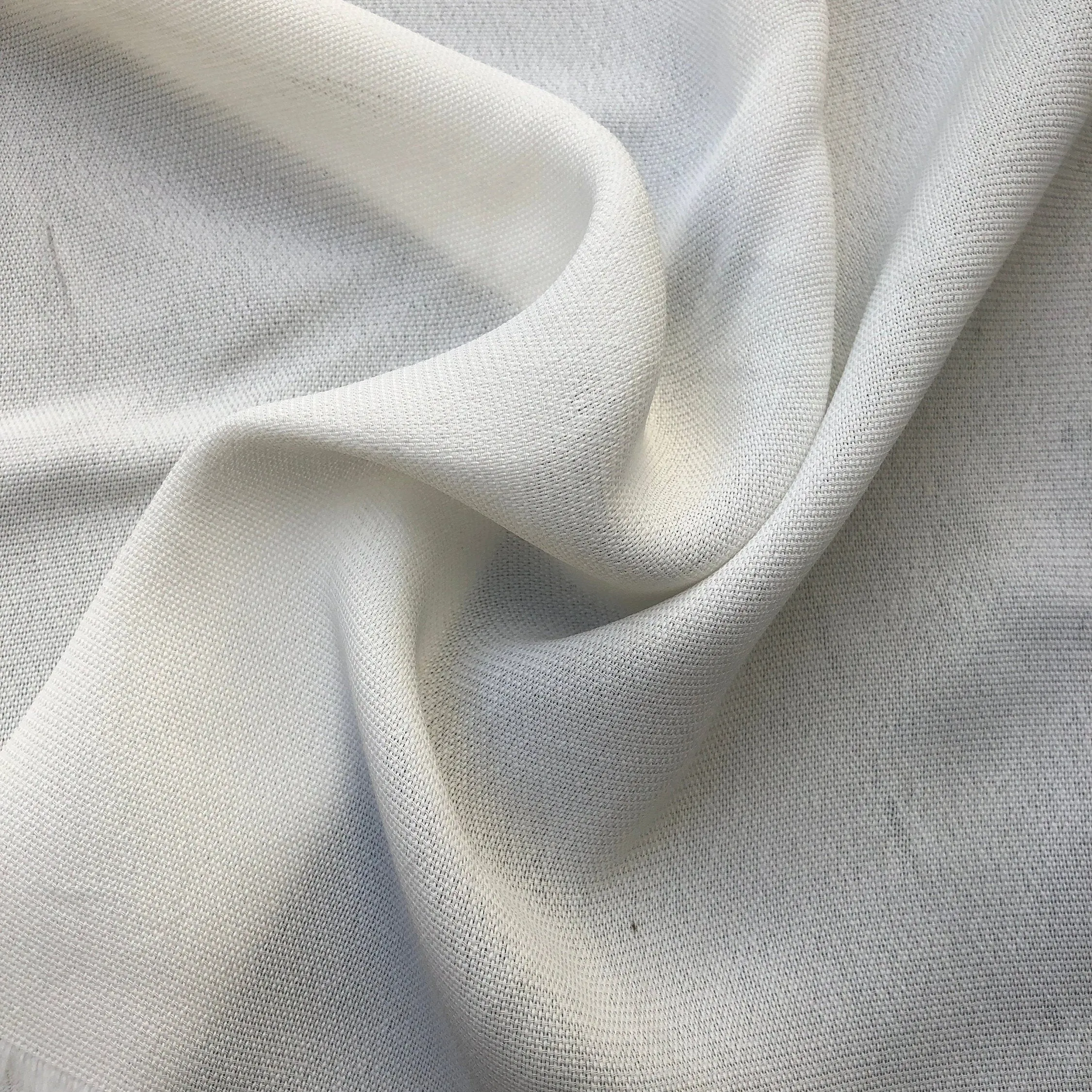 58" 100% Tencel Lyocell Georgette Solid White Light Woven Fabric By the Yard