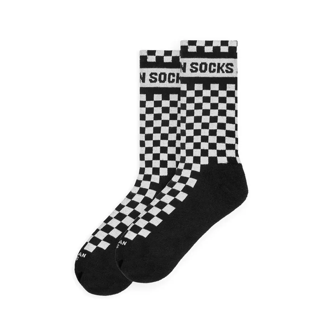 American Socks Checkerboard - Black - Mid High