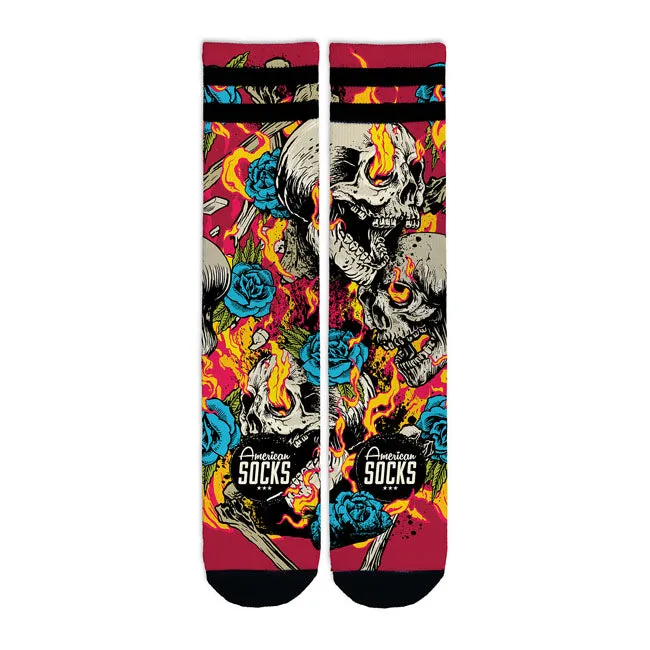 American Socks Signature Fireball Socks Double Black Striped