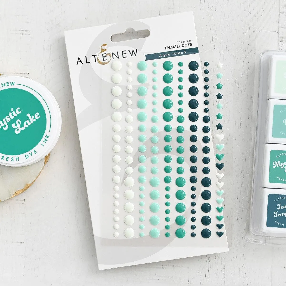 Aqua Island Enamel Dots