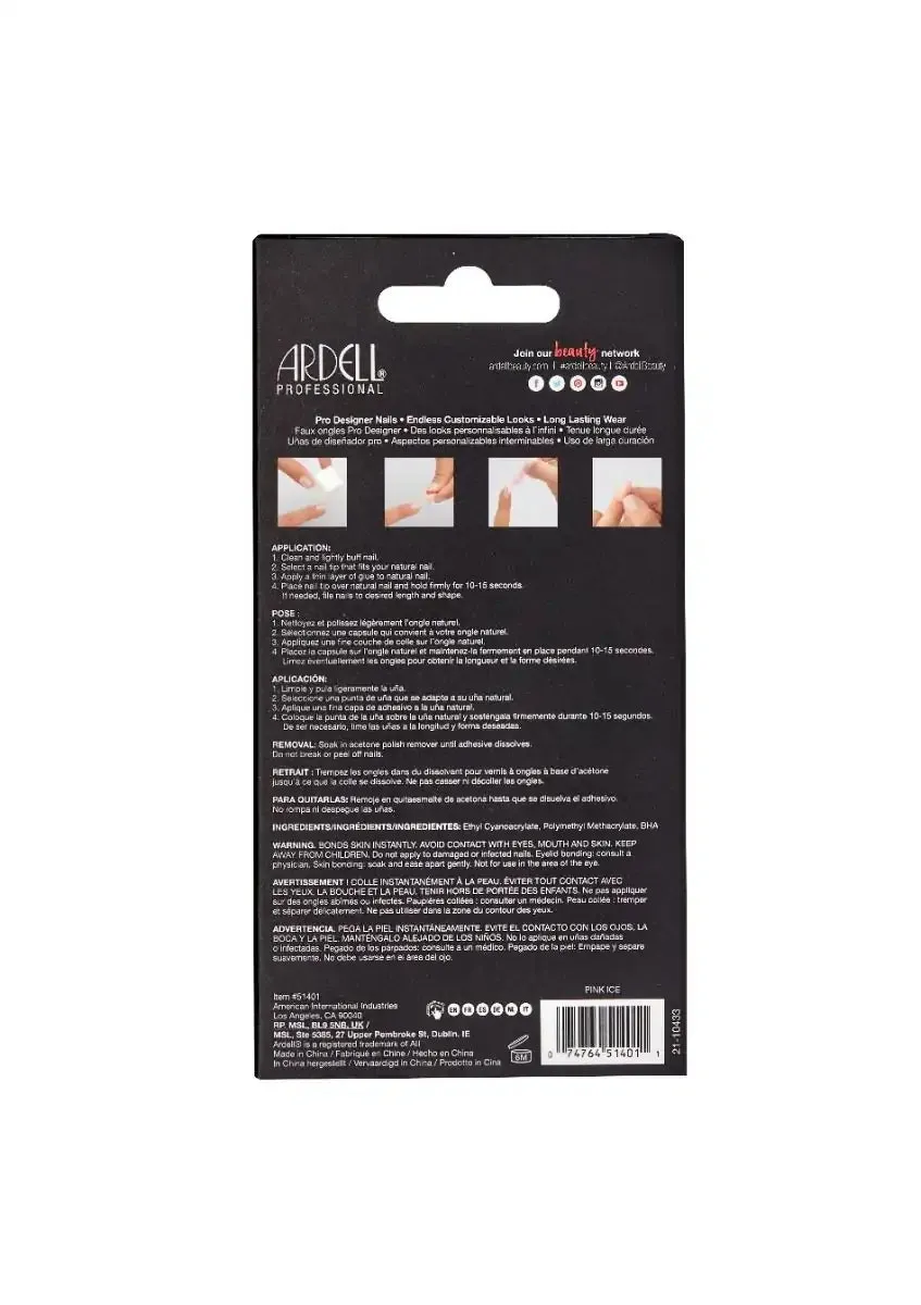 Ardell - Nail Addict Premium Pink Ice Press On Nails