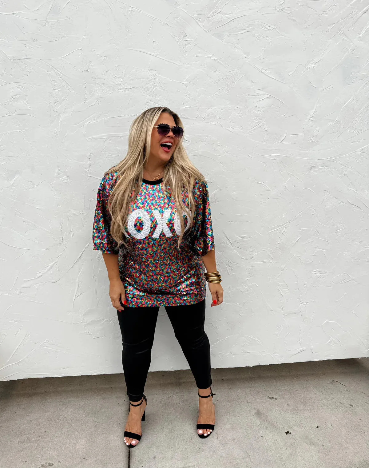 BLAKELEY | XOXO Sequin Top