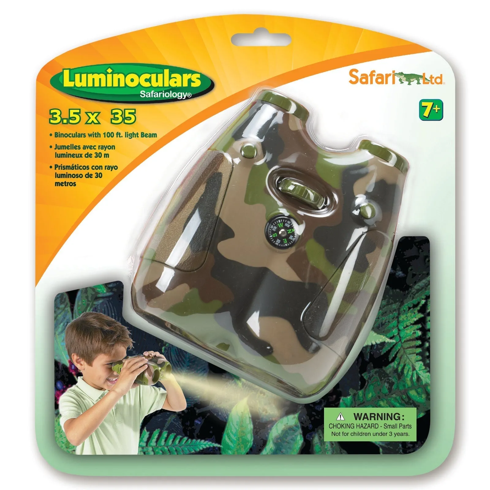 Children's Camouflage Luminocular Outdoor Travel Toys by Safari Ltd 7yrs 