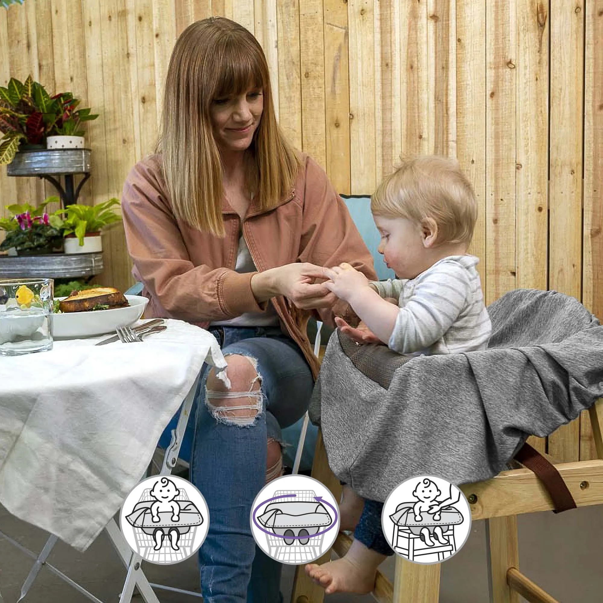 Compact Antibacterial Shopping Cart Cover