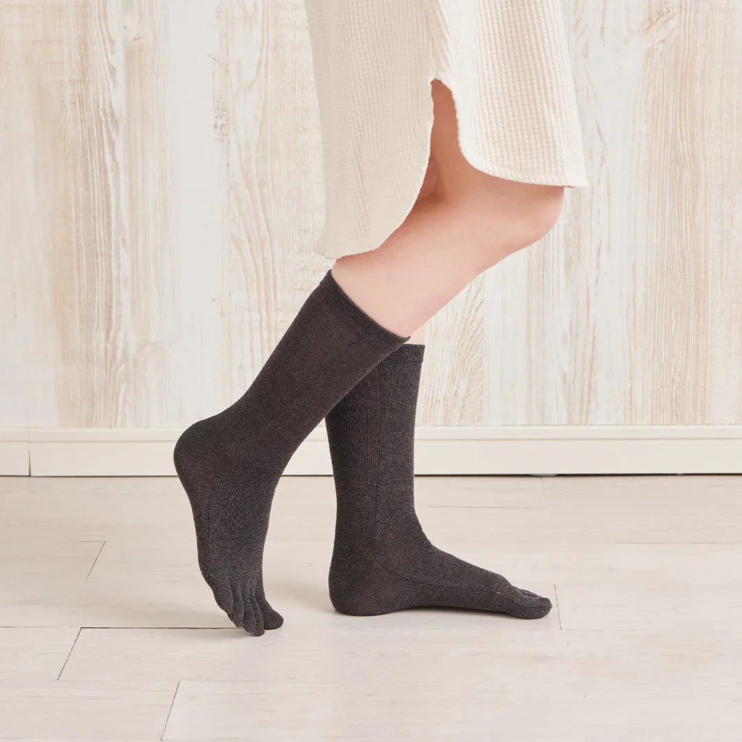 Cotton five-finger socks - with anti-slip grip - 320s