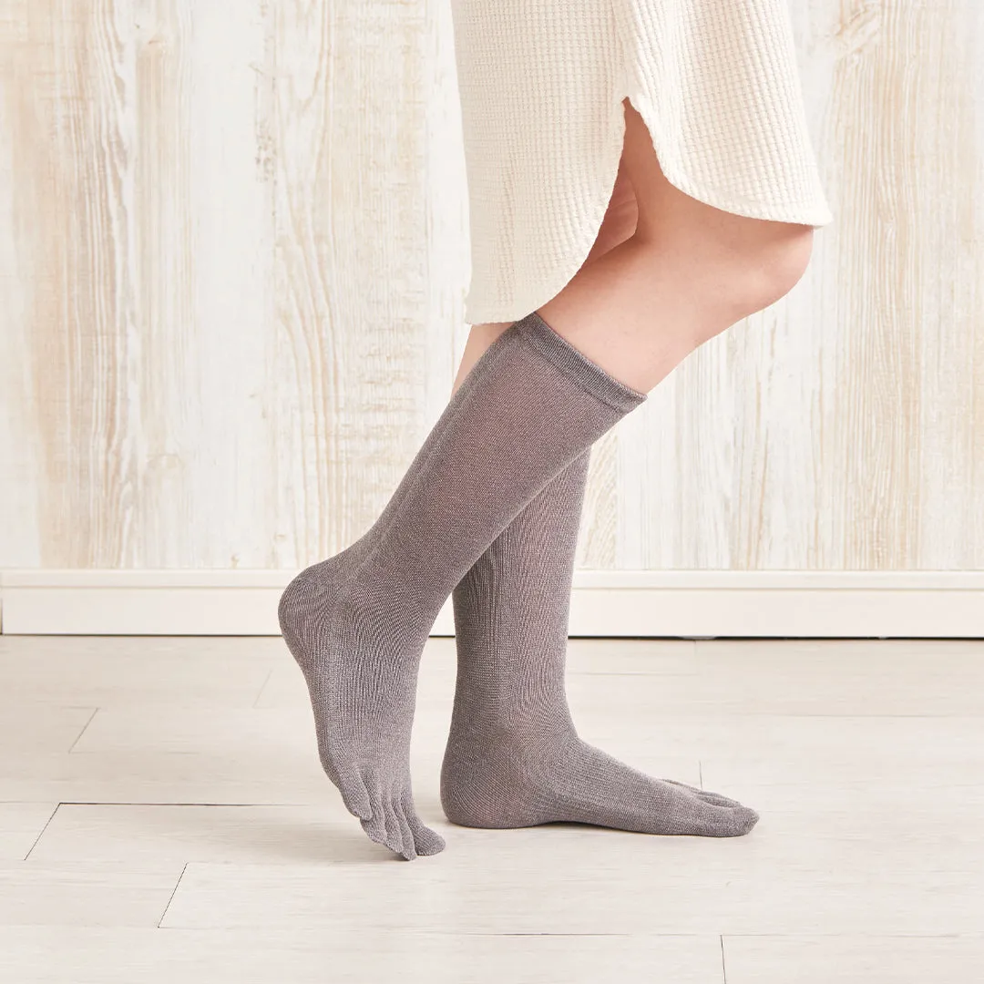 Cotton five-finger socks - with anti-slip grip - 320s
