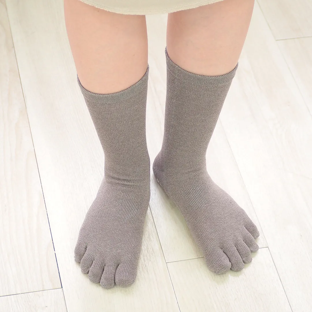 Cotton five-finger socks - with anti-slip grip - 320s