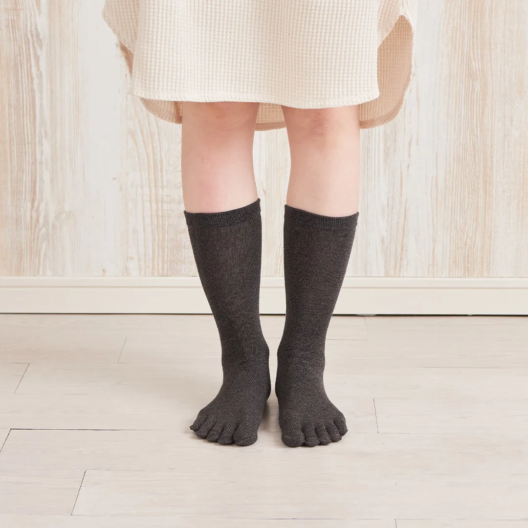 Cotton five-finger socks - with anti-slip grip - 320s
