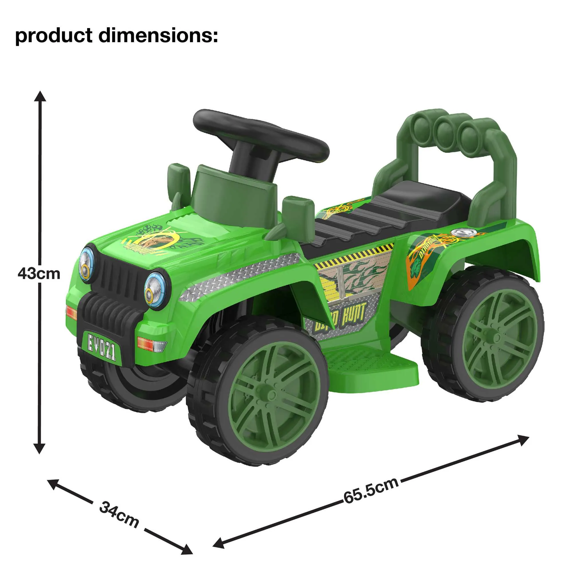 EVO Electric Ride On Dinosaur 4x4 Truck
