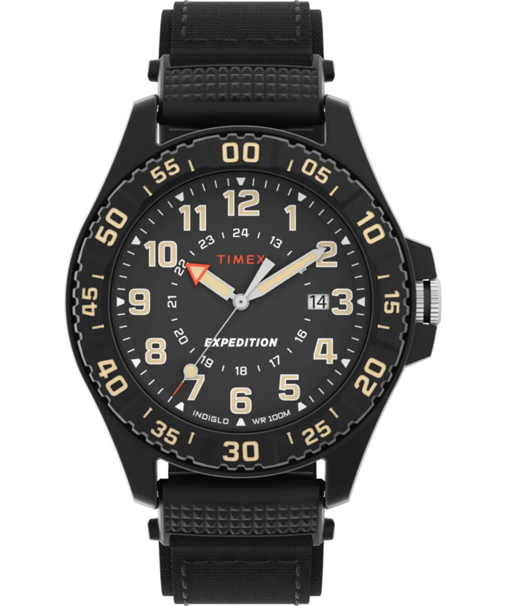 Expedition® Acadia Rugged 42mm Mixed Material Fabric Strap Watch