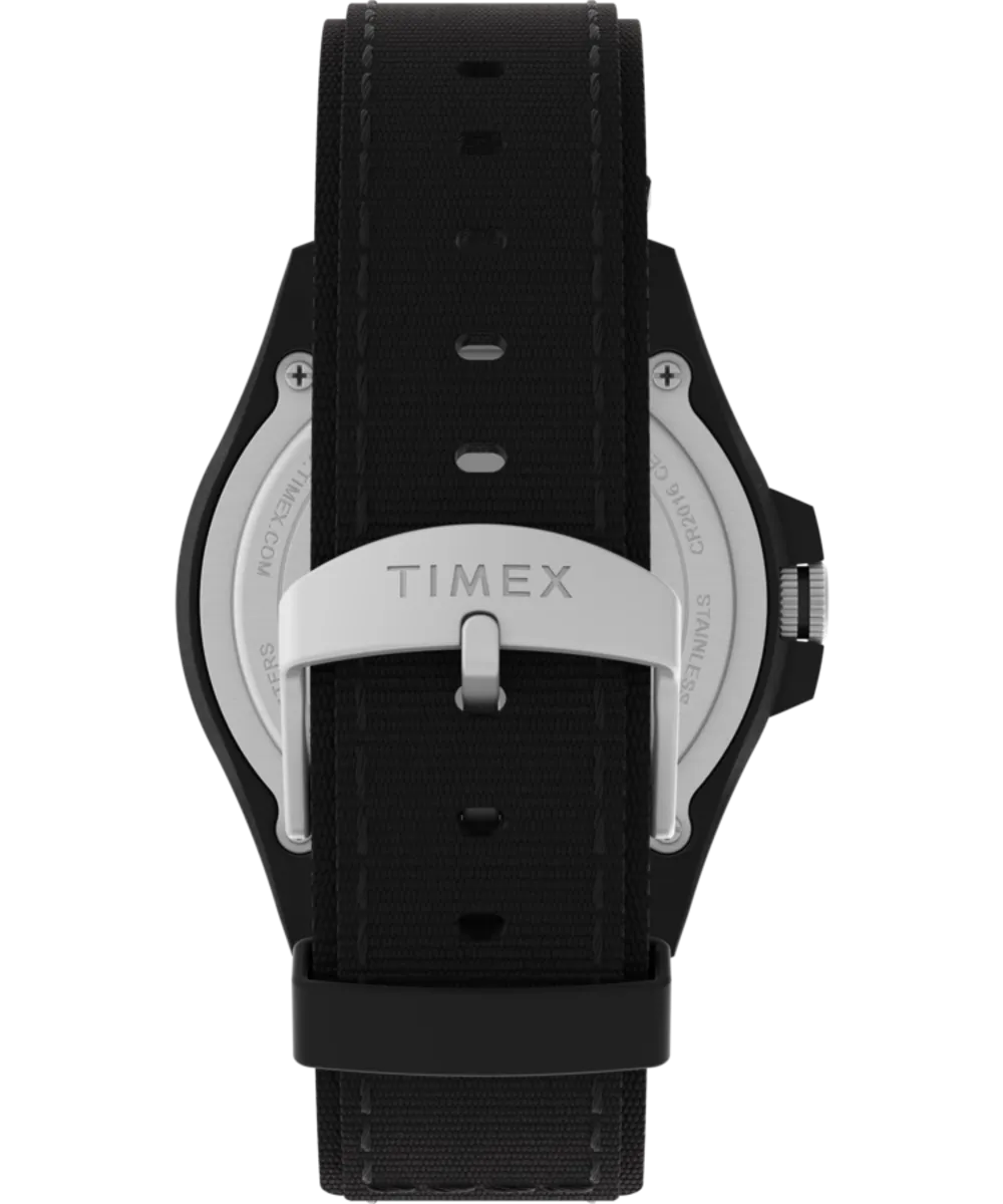 Expedition® Acadia Rugged 42mm Mixed Material Fabric Strap Watch