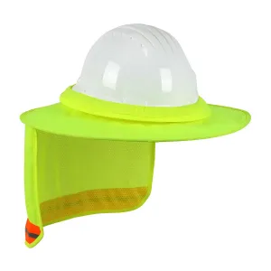 EZ-Cool 396-851FR-LY FR Treated Hi-Vis Full Brim Hard Hat Visor with Neck Shade