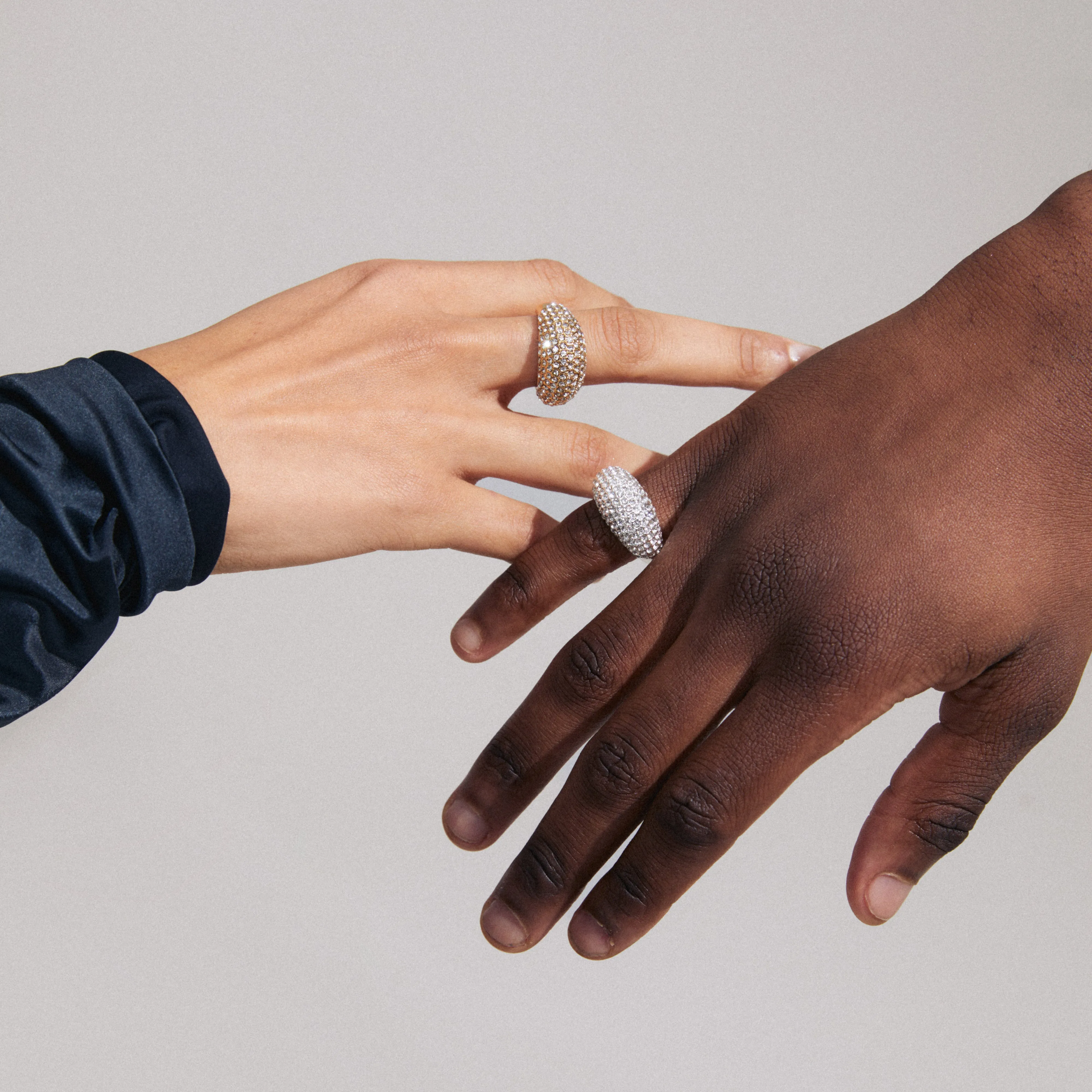 FOCUS crystal ring silver-plated