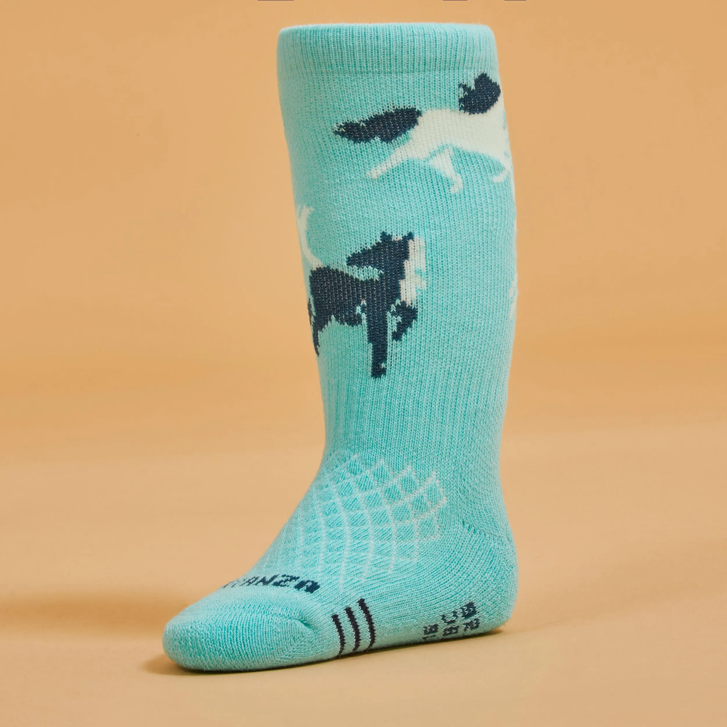 Fouganza Riding Socks 500 Baby, Turquoise Green