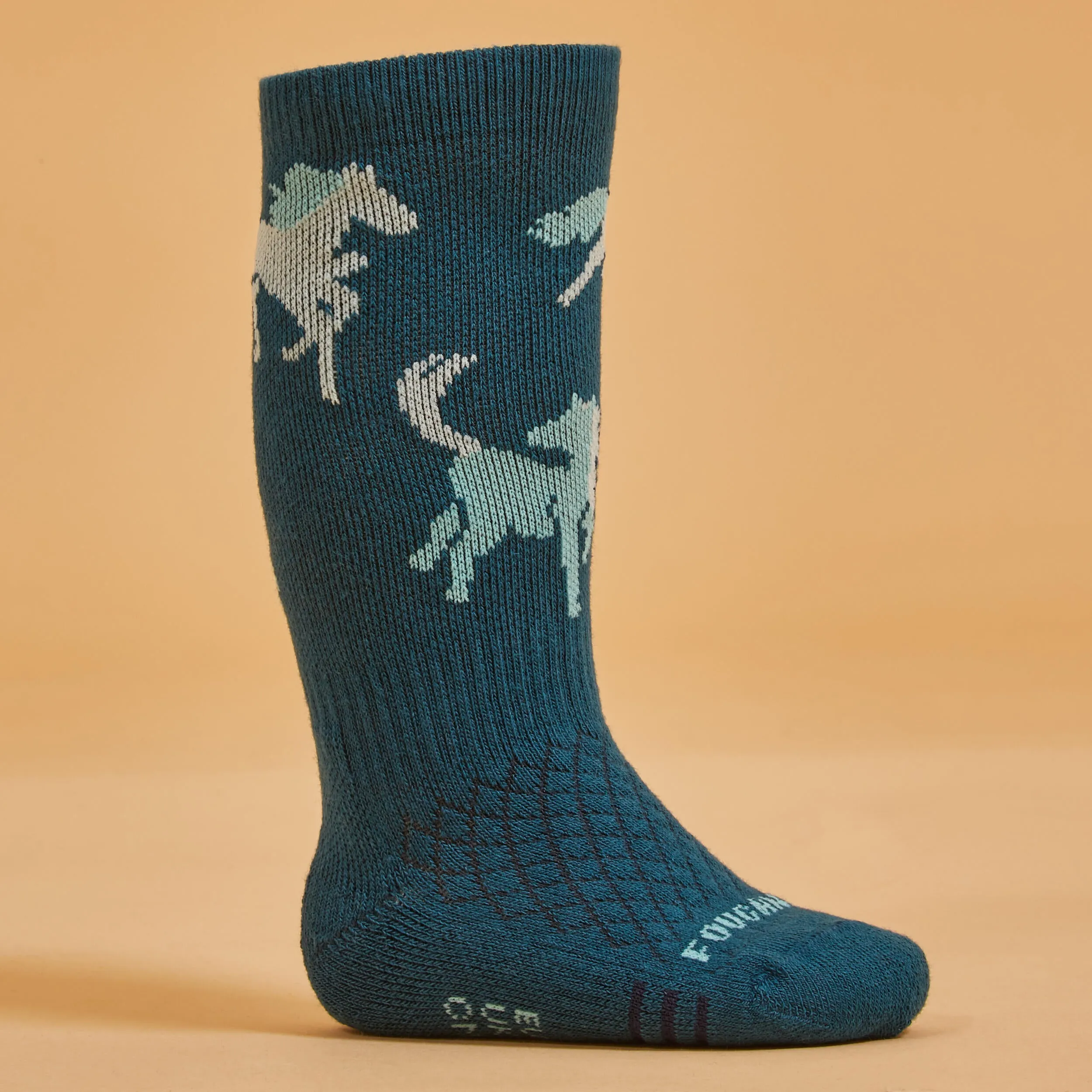 Fouganza Riding Socks 500 Baby, Turquoise Green