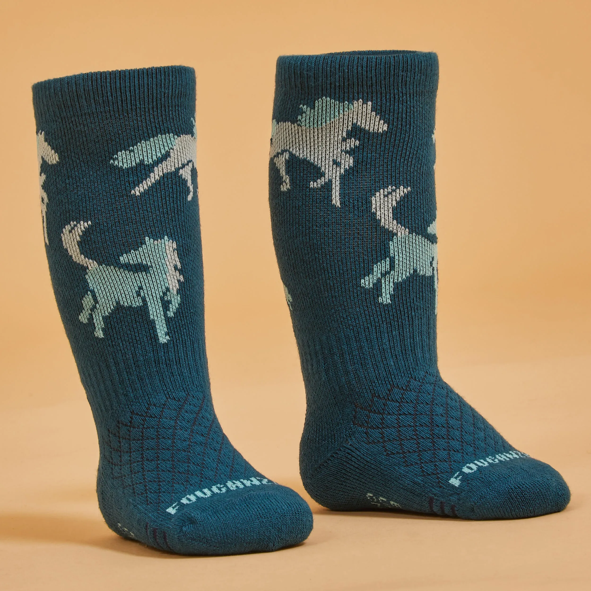 Fouganza Riding Socks 500 Baby, Turquoise Green