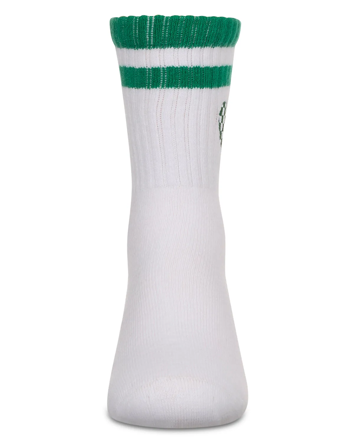 Girls' Checkered Heart Crew Socks