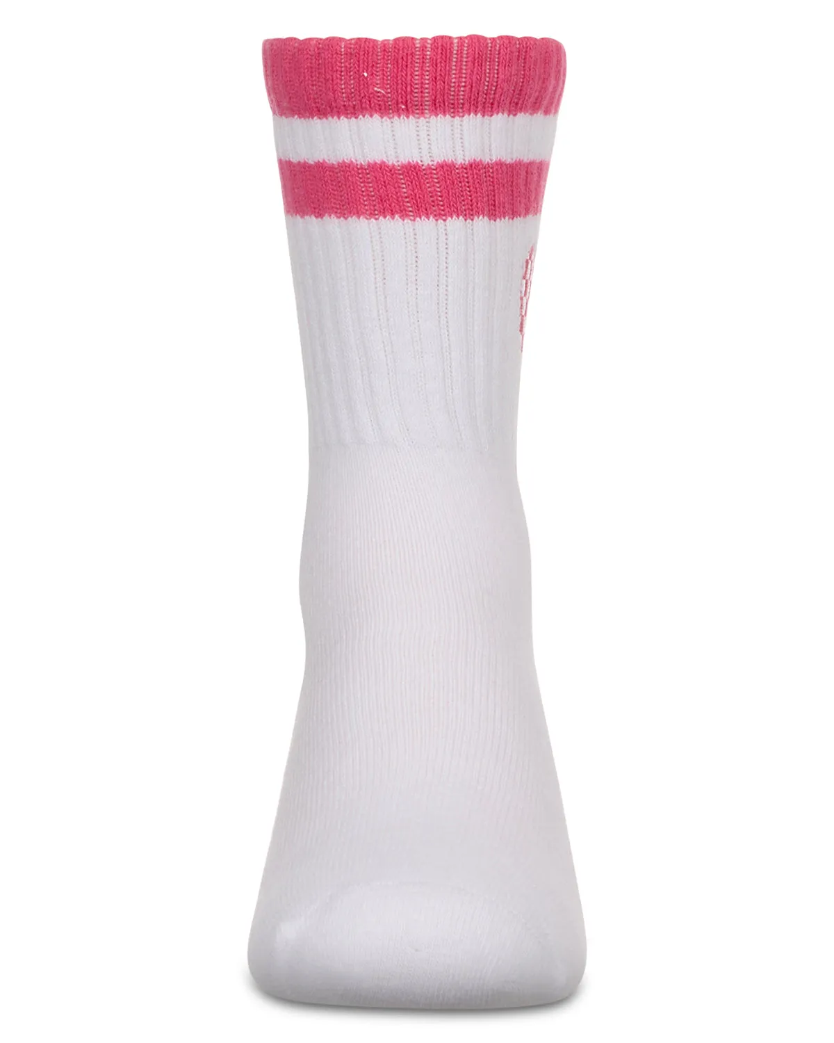 Girls' Checkered Heart Crew Socks