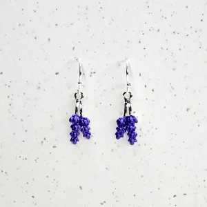 Handcrafted Lavender Earrings in Silver