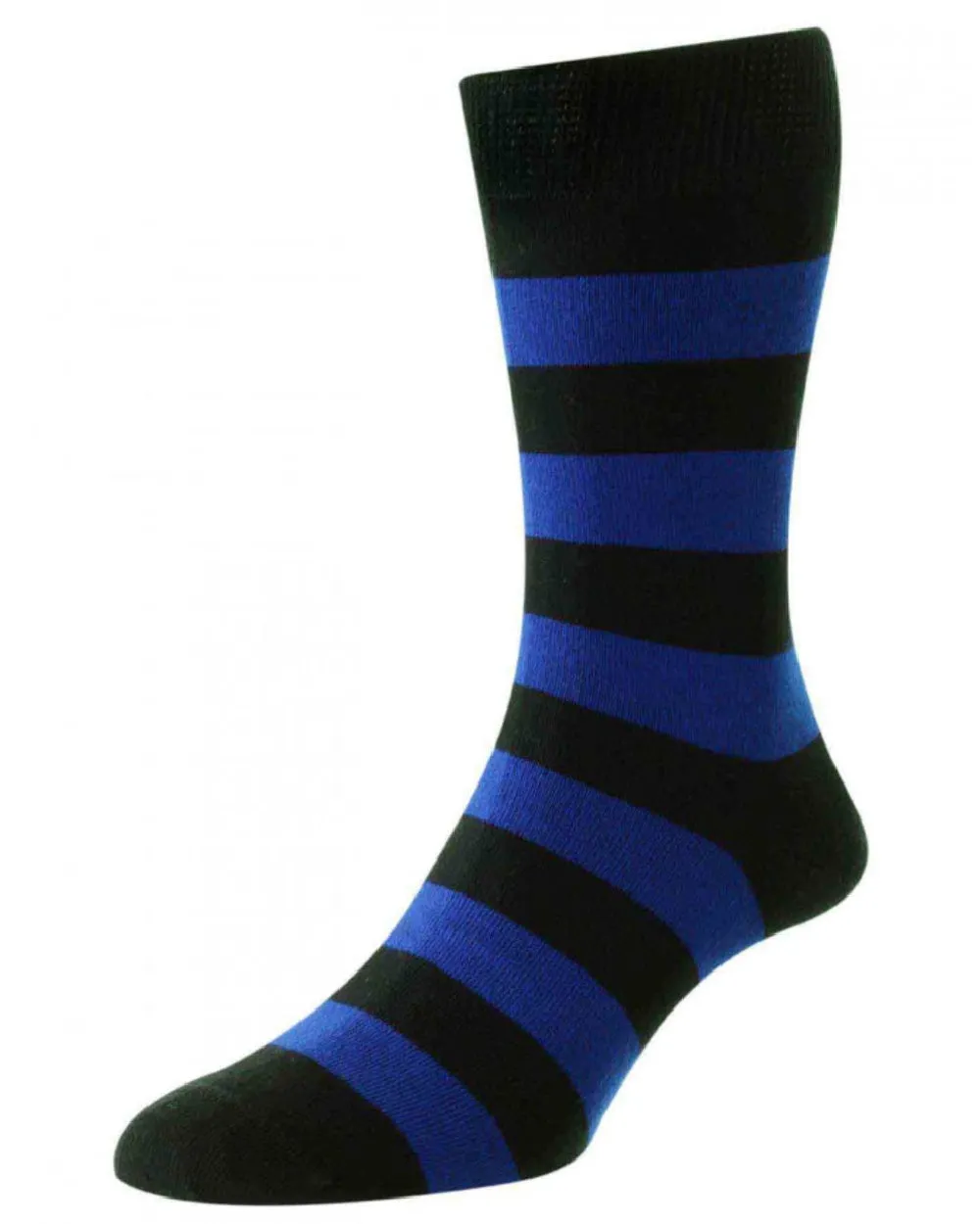 HJ Hall Rugby Stripe Organic Cotton Comfort Top Socks
