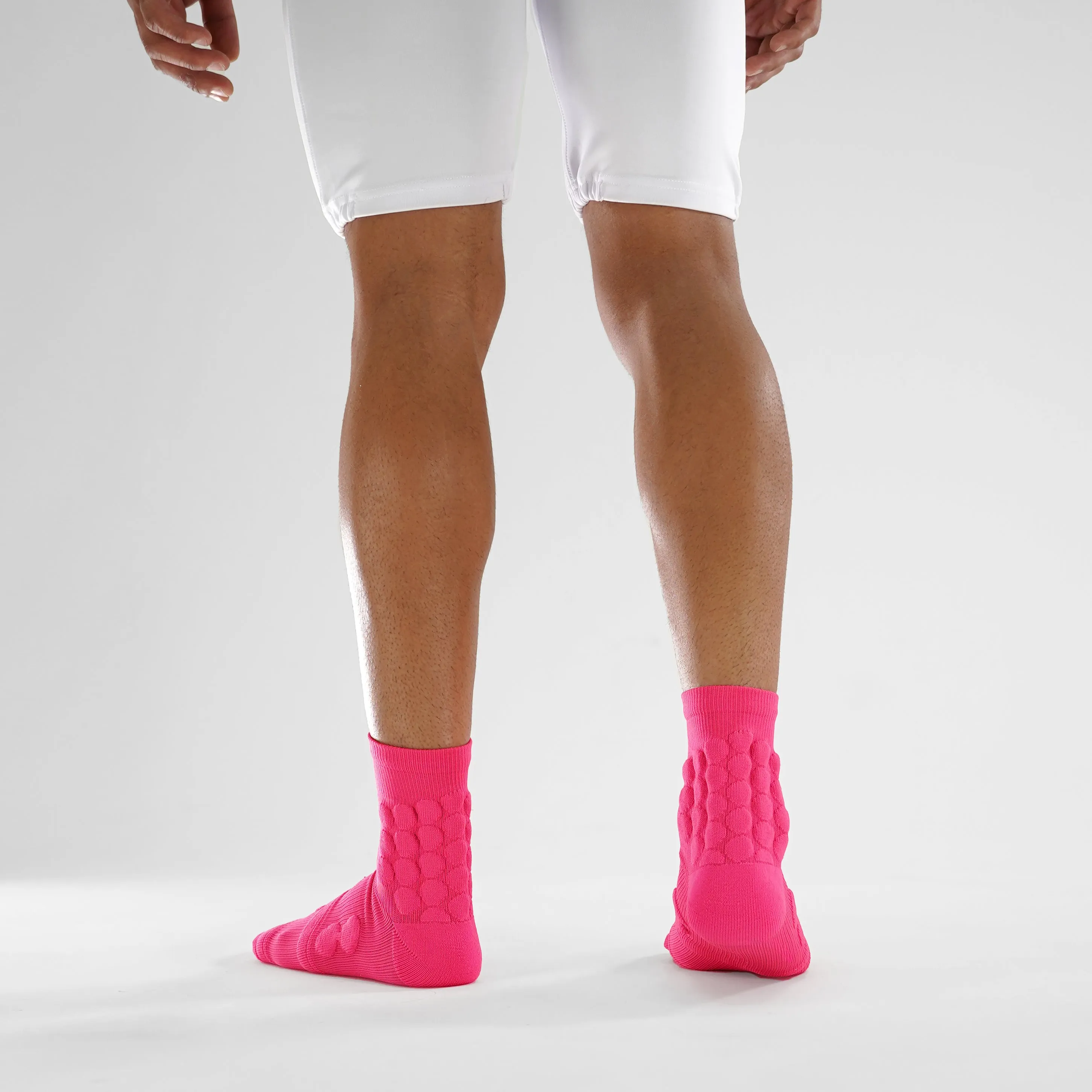 Hue Pink Football Padded Short Socks