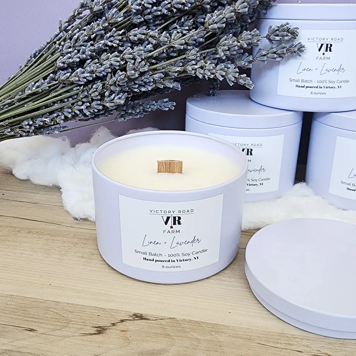 Linen   Lavender Soy Wax Candle