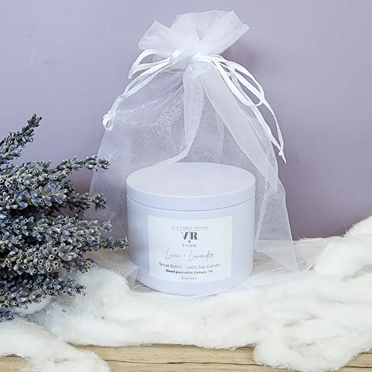 Linen   Lavender Soy Wax Candle