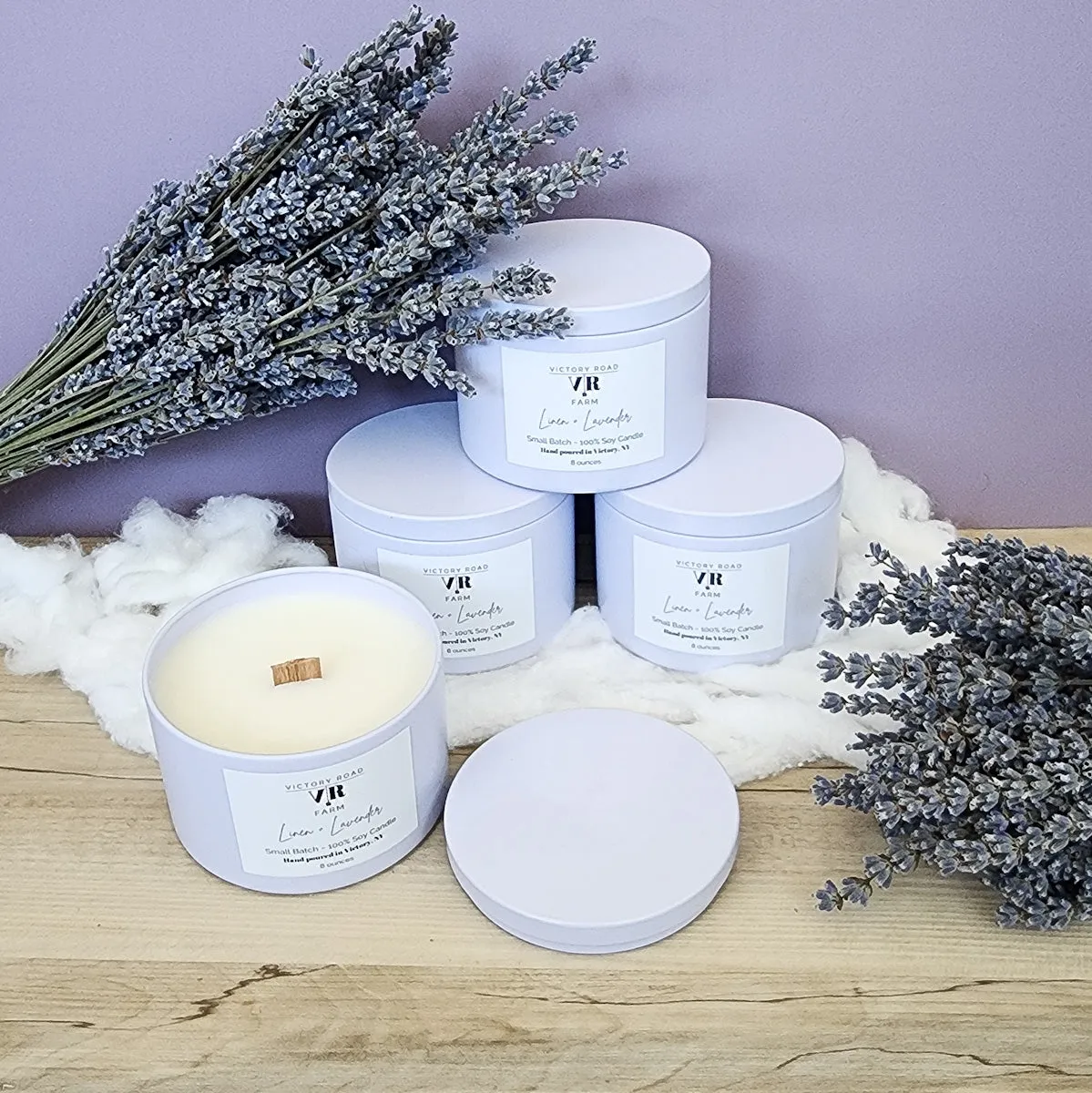 Linen   Lavender Soy Wax Candle