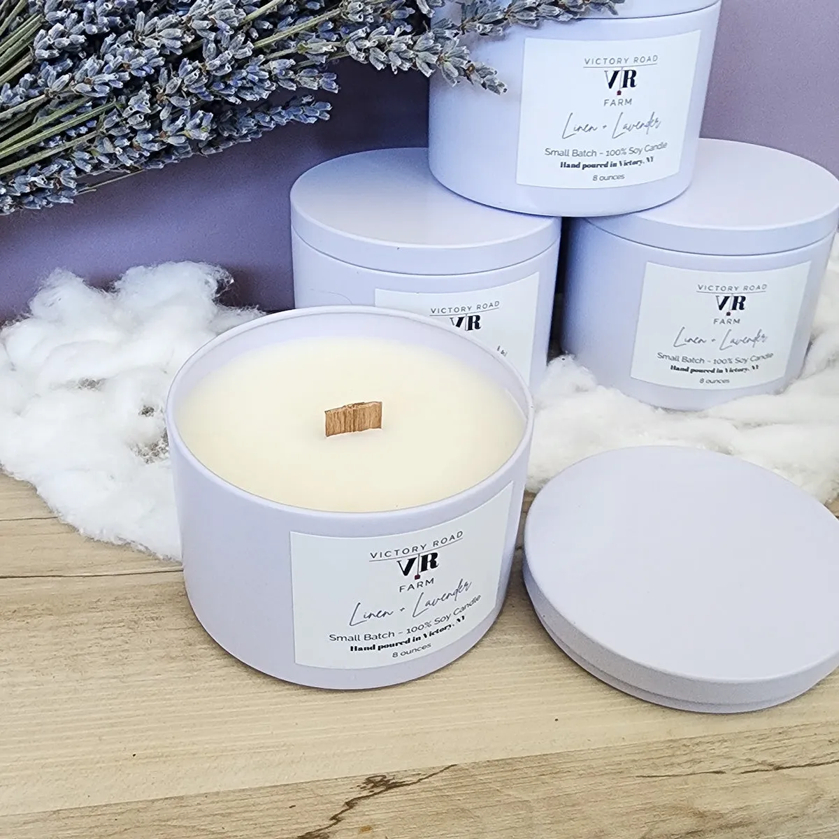 Linen   Lavender Soy Wax Candle