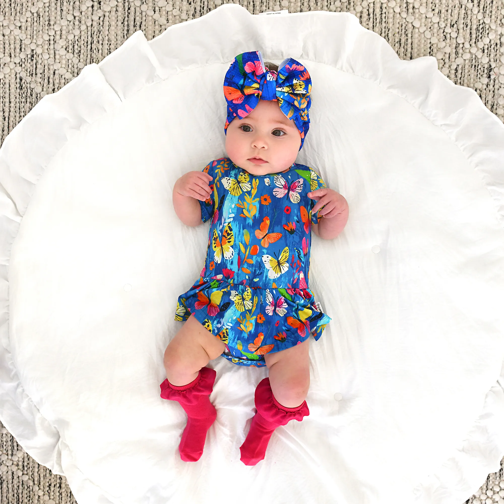 Magenta RUFFLE SOCKS