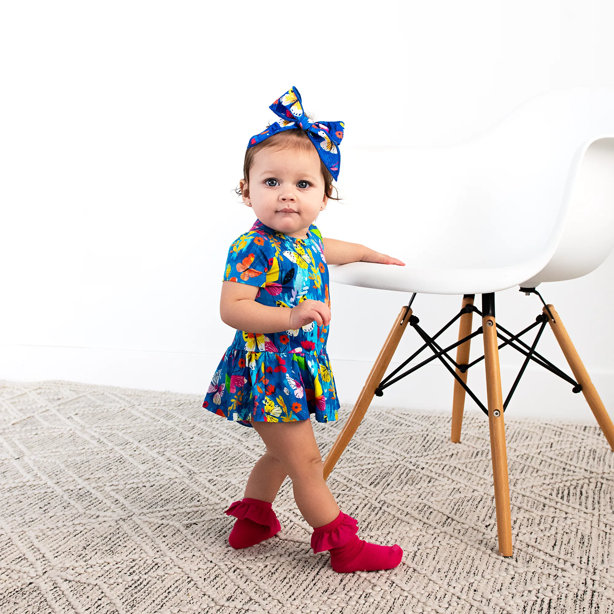 Magenta RUFFLE SOCKS