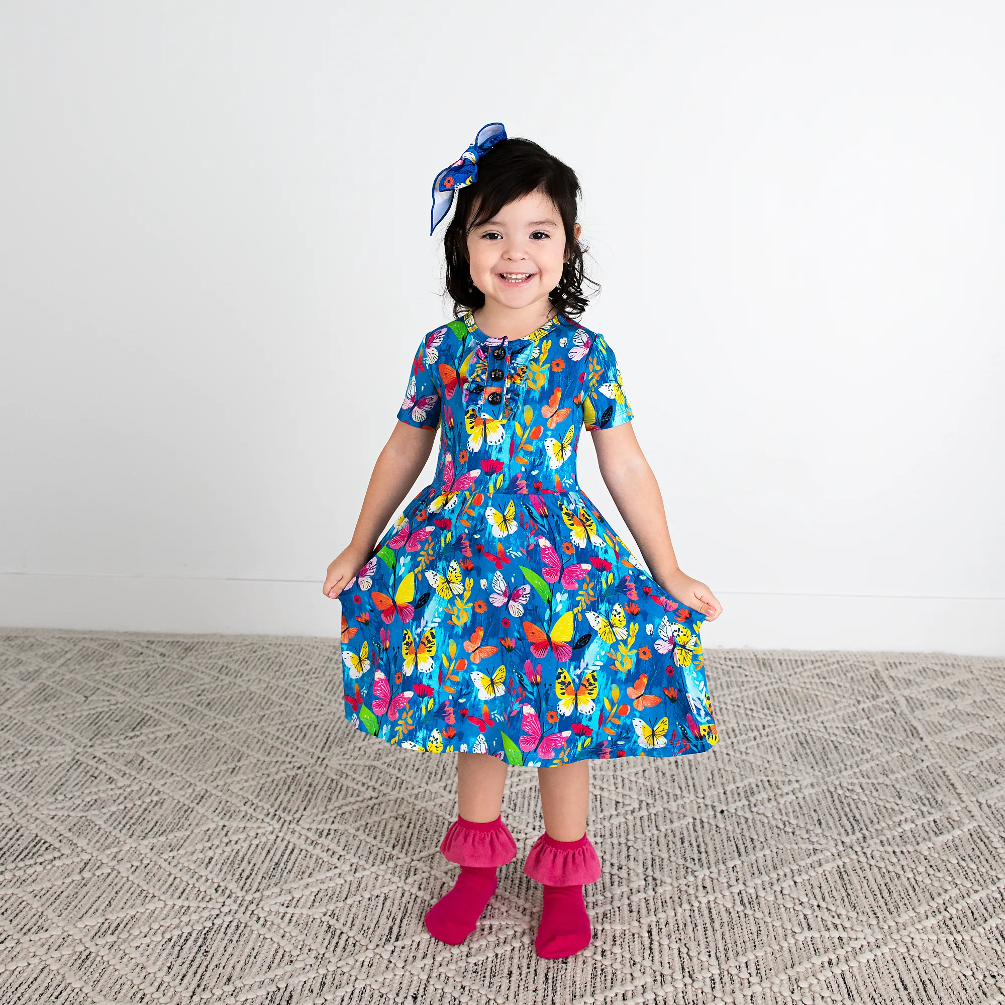 Magenta RUFFLE SOCKS