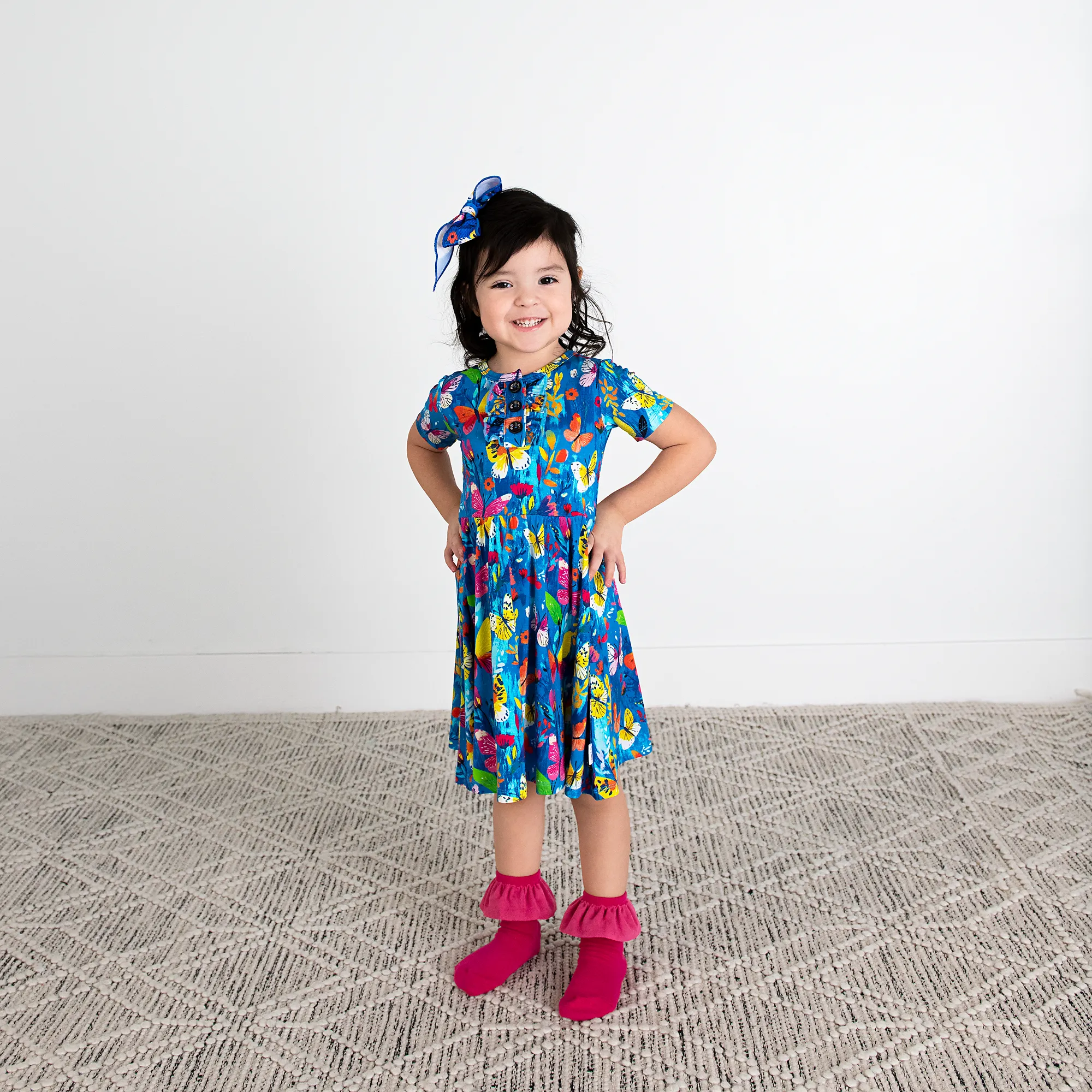 Magenta RUFFLE SOCKS