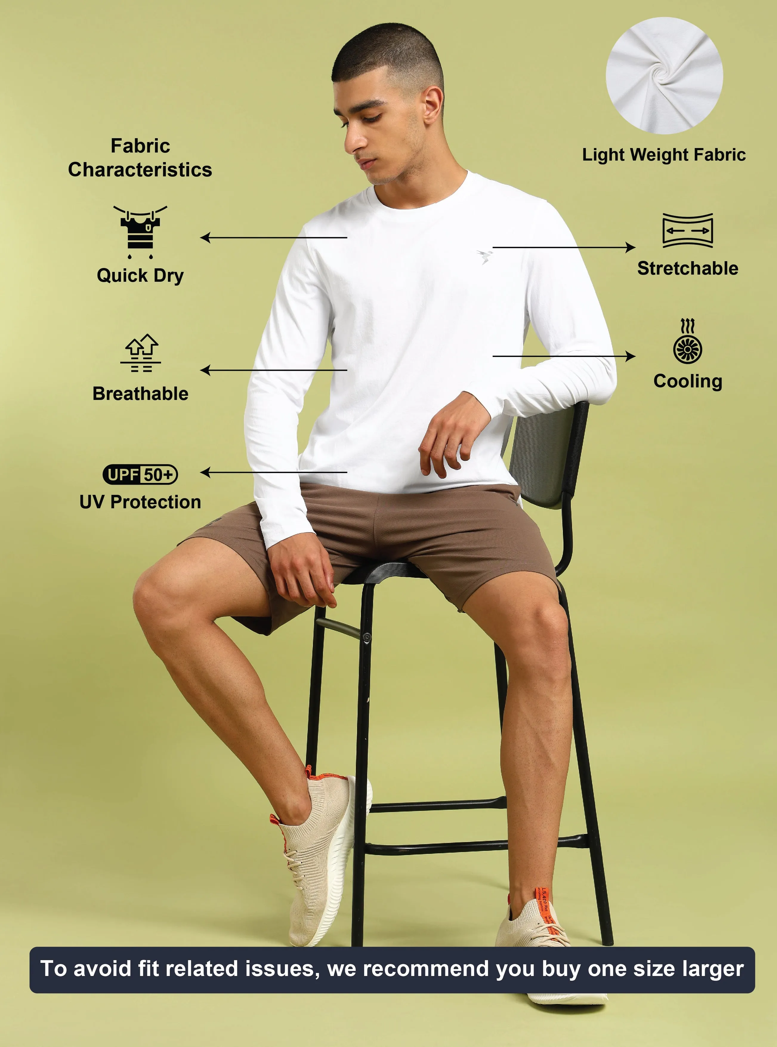Men Solid Slim Fit Round Neck Sports T-shirt with COTFLEX