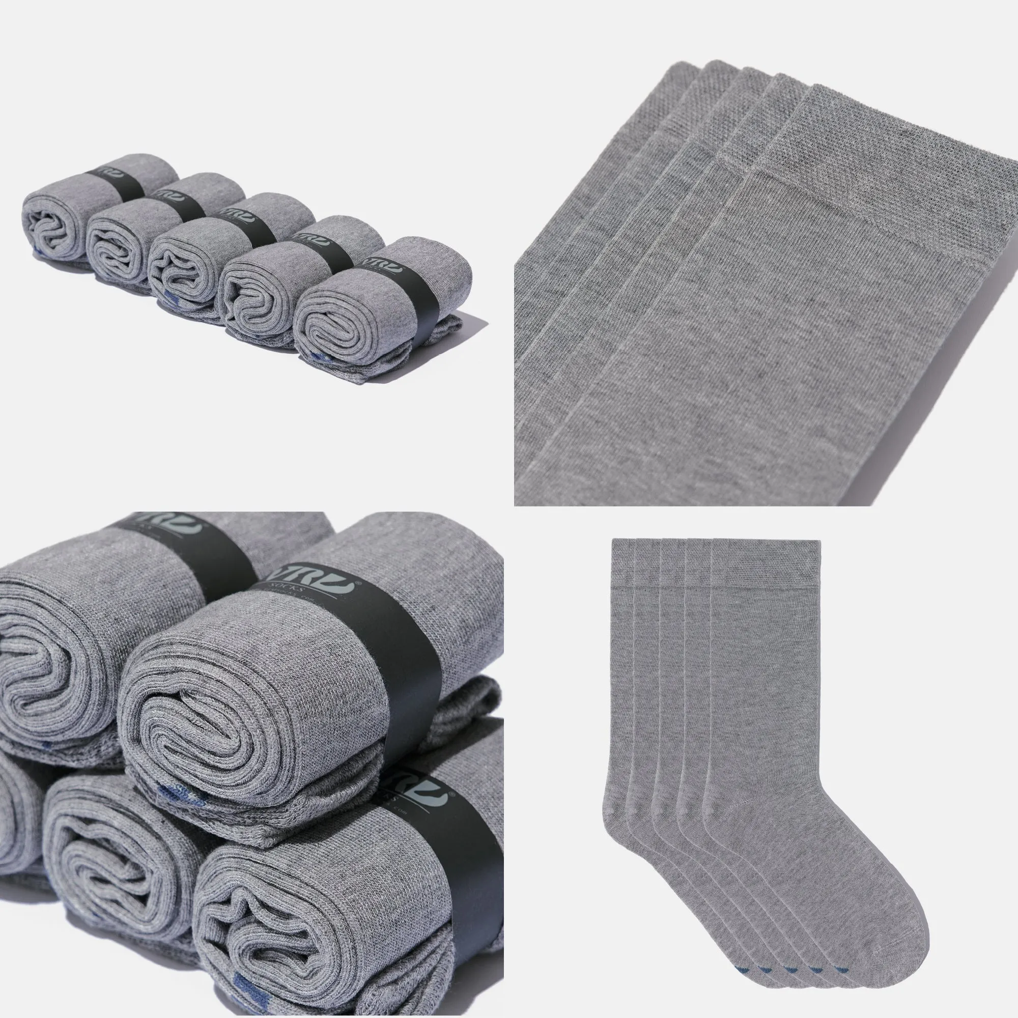 Men's Bamboo Dress Socks - All Solid Design • Pack of 1/3/5 Pairs