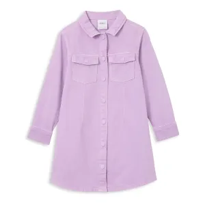Milky Denim Dress - Lavender