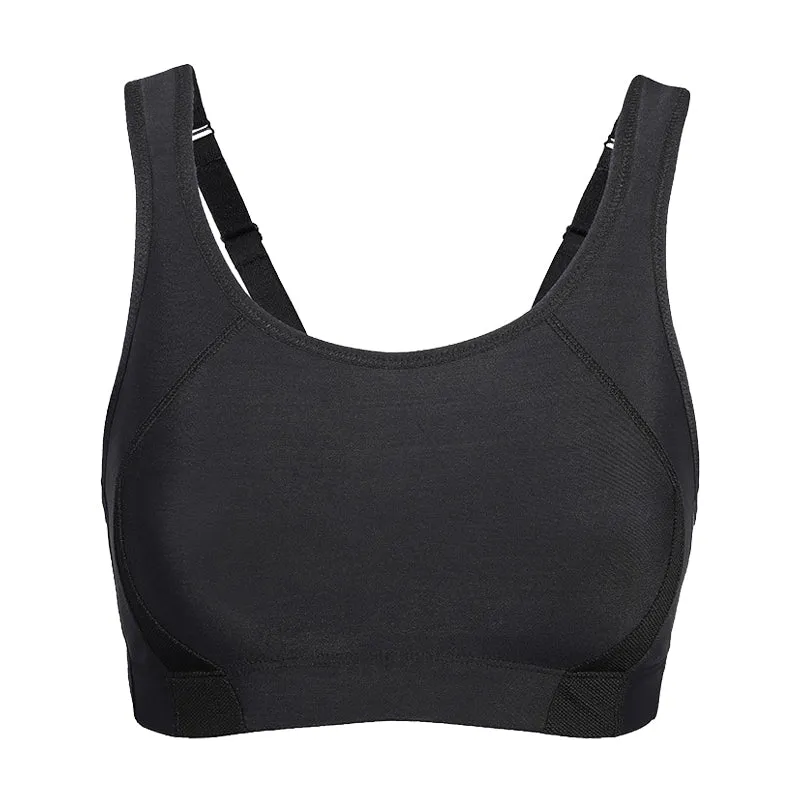 Plus size high impact quick dry lightly padded racerback wireless sports bra (size 32/70-42/95, B-F)