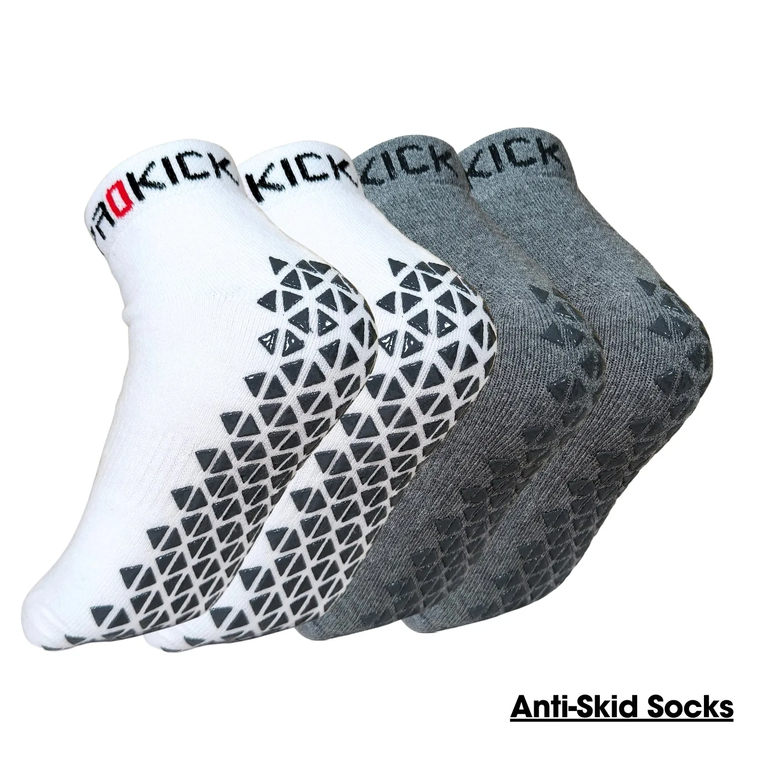 Prokick Anti Skid Socks for Men & Women, 2 Pairs