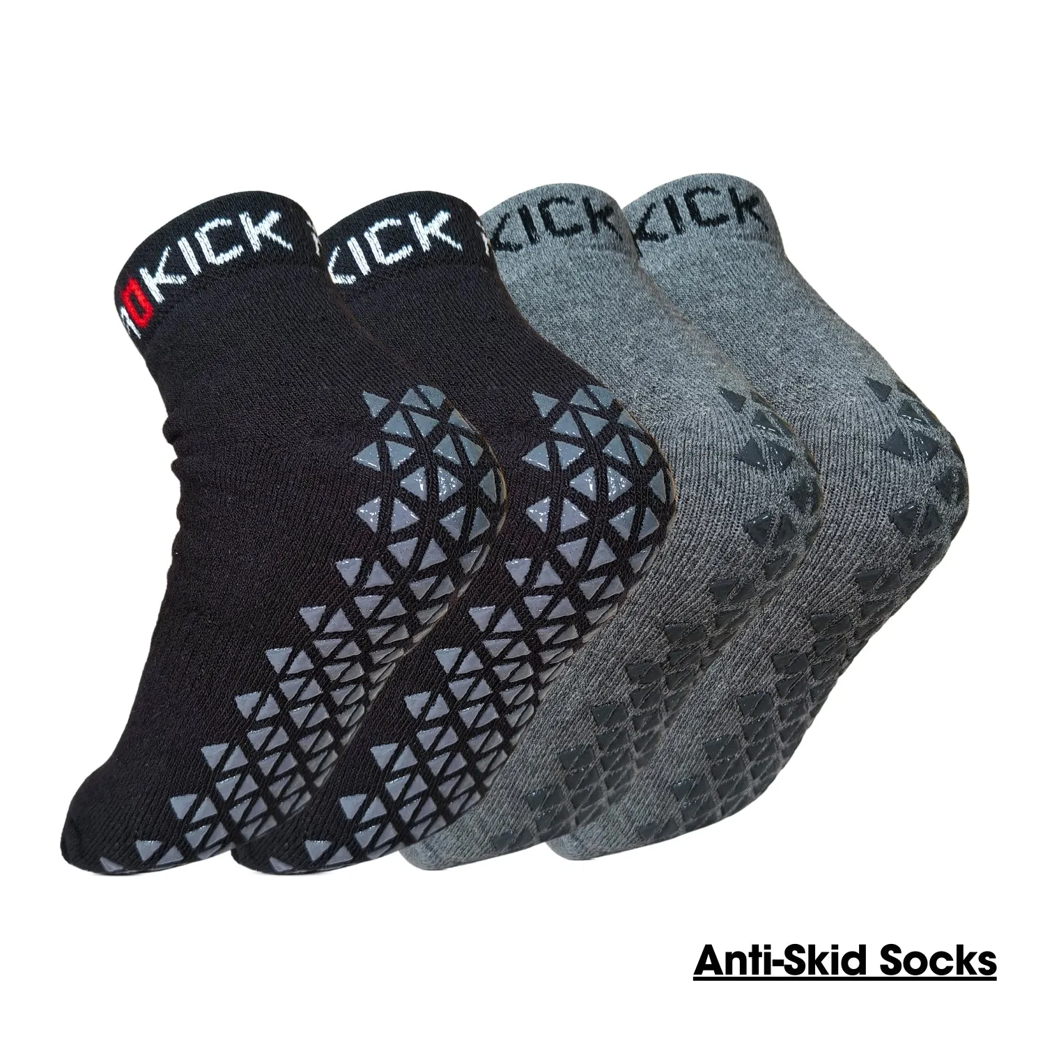 Prokick Anti Skid Socks for Men & Women, 2 Pairs