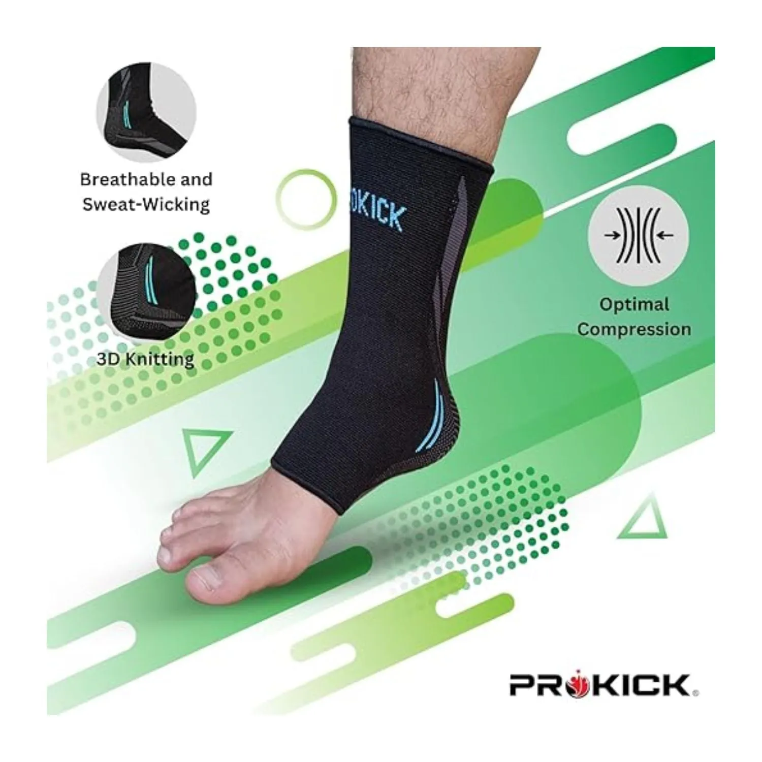 Prokick FlexiGrip Ankle Support, 1 Pair