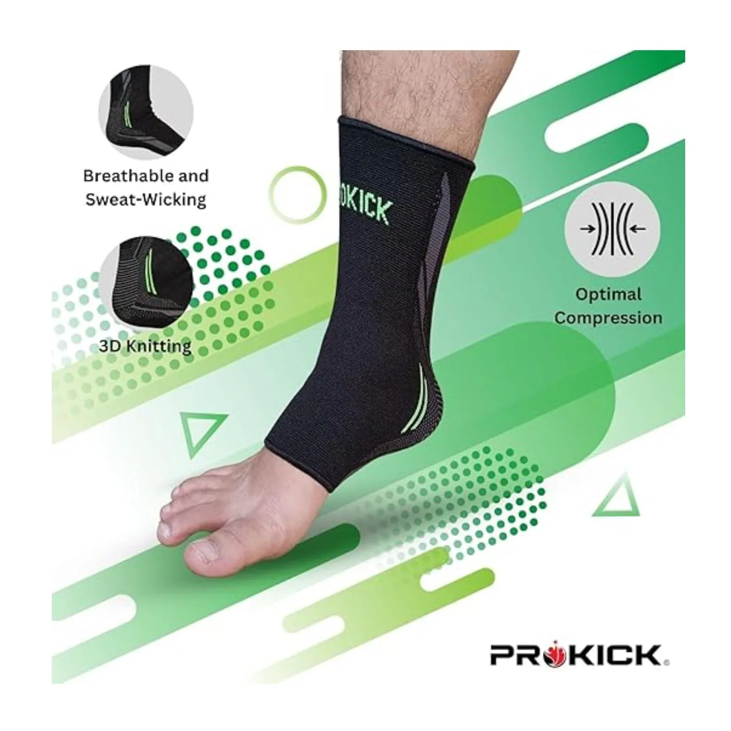 Prokick FlexiGrip Ankle Support, 1 Pair