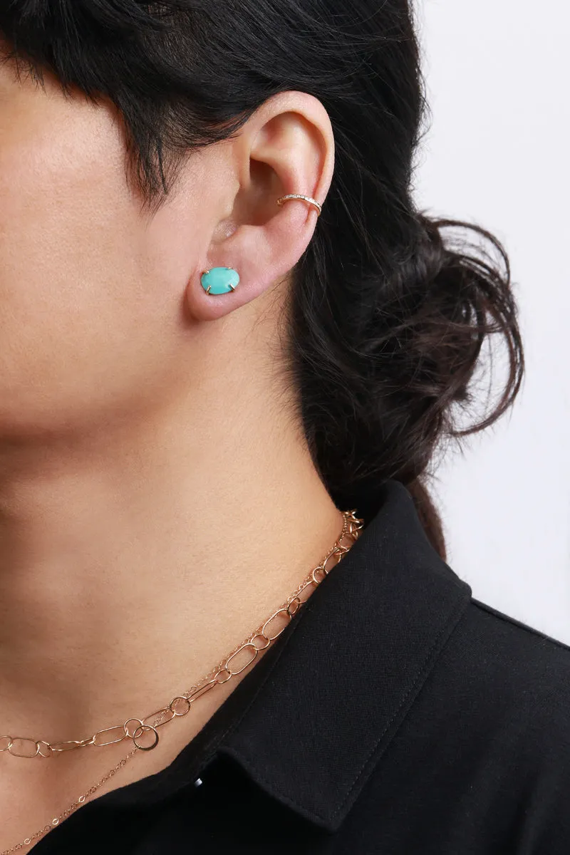 Prong Set Turquoise Studs