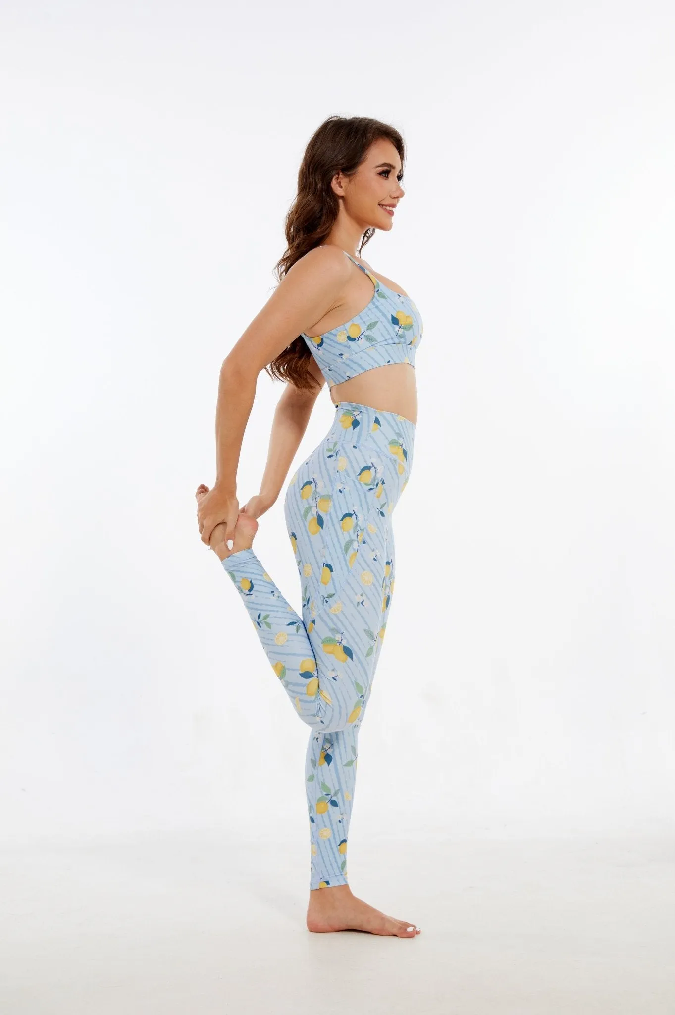 Refreshing Lemon Strappy Sports Bra