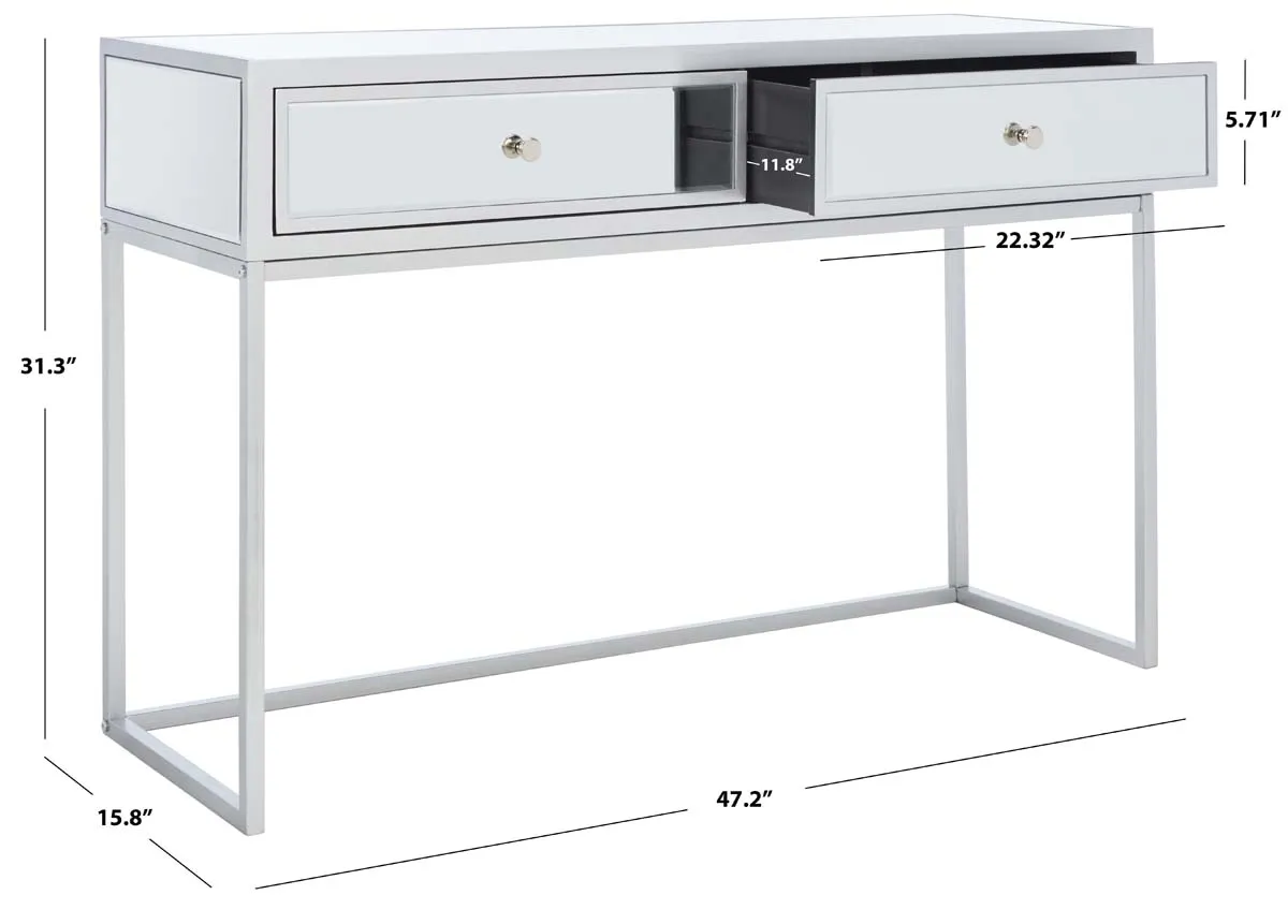 Safavieh Aster 2 Drawer Mirrored Desk , DSK9701